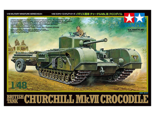 Tamiya 32594 Churchil MK VII Crocodile Tank 1:48 Scale Model Kit TAM32594 Tamiya