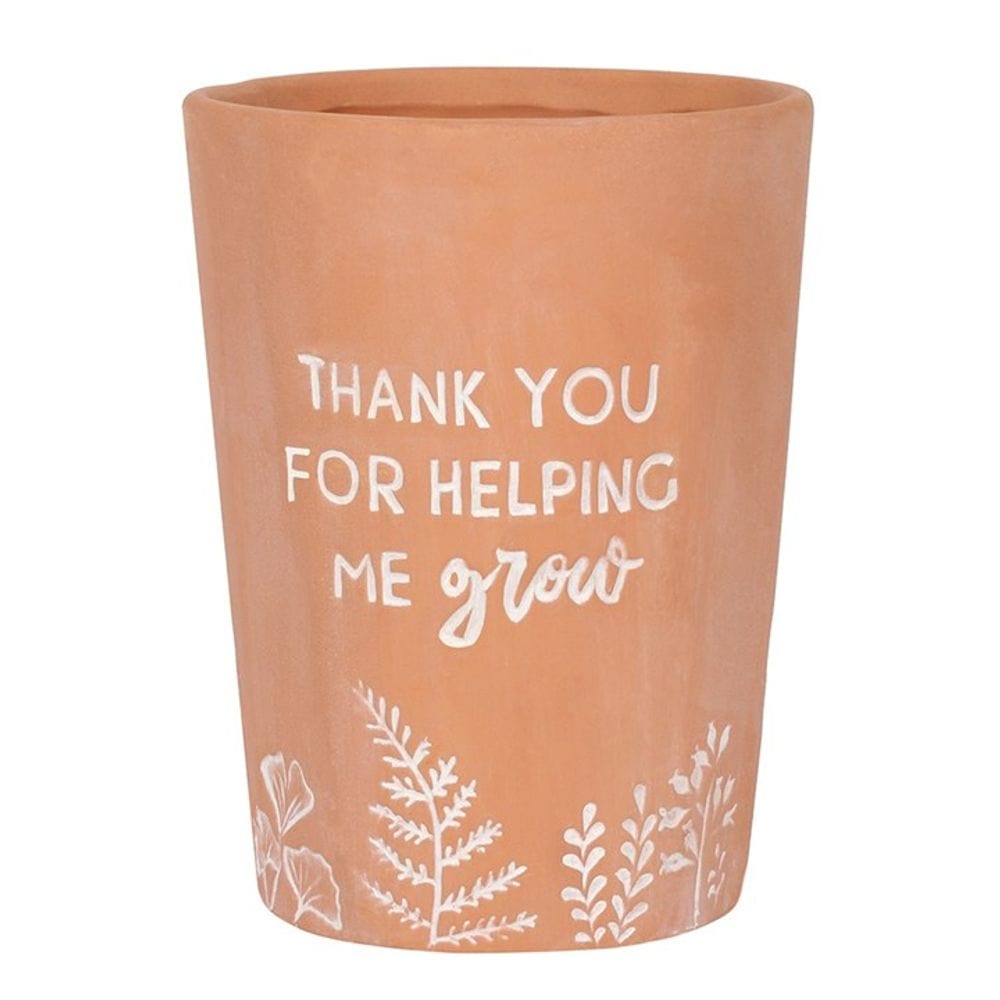 Thank You For Helping Me Grow Terracotta Plant Pot S03720063 N/A