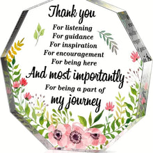Load image into Gallery viewer, Thank You Inspirational Acrylic Gift Modern Shaped Plaque Keepsake JM14537 Unbranded
