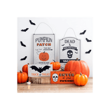 Load image into Gallery viewer, Trick or Treat Bat Hanging Sign S03720658 N/A
