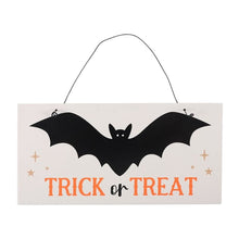 Load image into Gallery viewer, Trick or Treat Bat Hanging Sign S03720658 Unbranded
