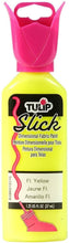 Load image into Gallery viewer, TULIP Dimensional Fabric Paints Slick Glitter Glow Metallics Sparkles 37ml 65041 Slick- Neon Yellow Harbourside Gifts
