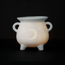 Load image into Gallery viewer, White Mystical Moon Cauldron Oil Burner S03720449 N/A
