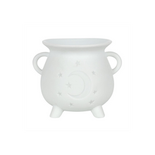 Load image into Gallery viewer, White Mystical Moon Cauldron Oil Burner S03720449 N/A
