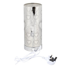 Load image into Gallery viewer, Silver Heart Aroma Touch Lamp 26cm L-7661WH Unbranded
