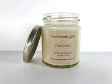 Load and play video in Gallery viewer, Clean Cotton Scent Hand Poured Soy Wax Candle
