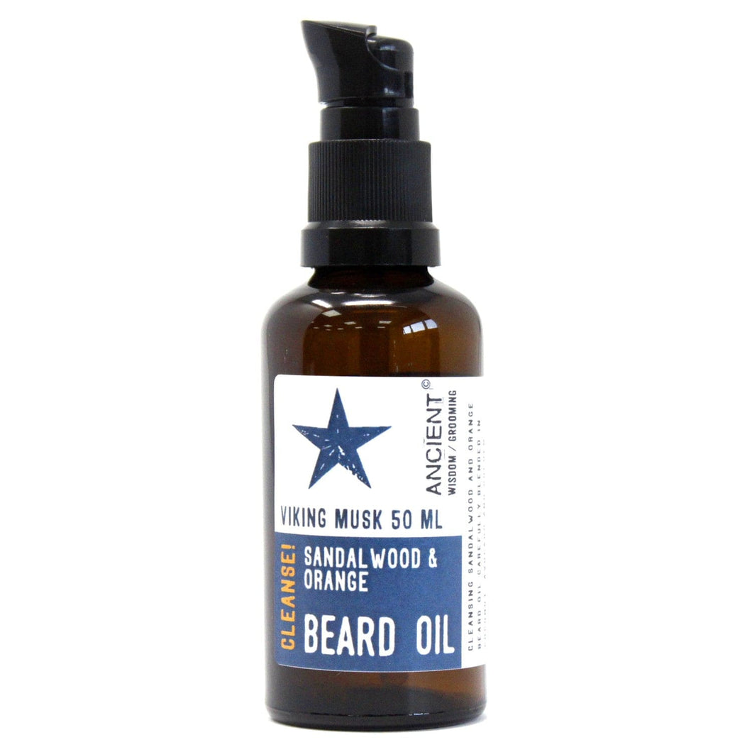 Beard Oil  - Viking Musk - Sandlewood & Orange 50ml BEARDO01 Harbourside Gifts