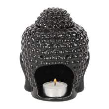 Load image into Gallery viewer, Black Buddha Head Wax Melt and Oil Burner OB_29002_BLACK Unbranded

