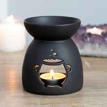 Load image into Gallery viewer, Black Cauldron Cut Out Wax Melt and Oil Burner OB35830 Unbranded
