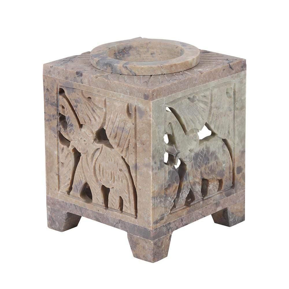 Carved Elephant Soapstone Oil Burner OB_48030 Harbourside Gifts