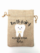 Load image into Gallery viewer, Child&#39;s Tooth Fairy Bag/Pouch 13.5 x 9.5cm Choice of Colours Fairy 1 Beige Harbourside Gifts
