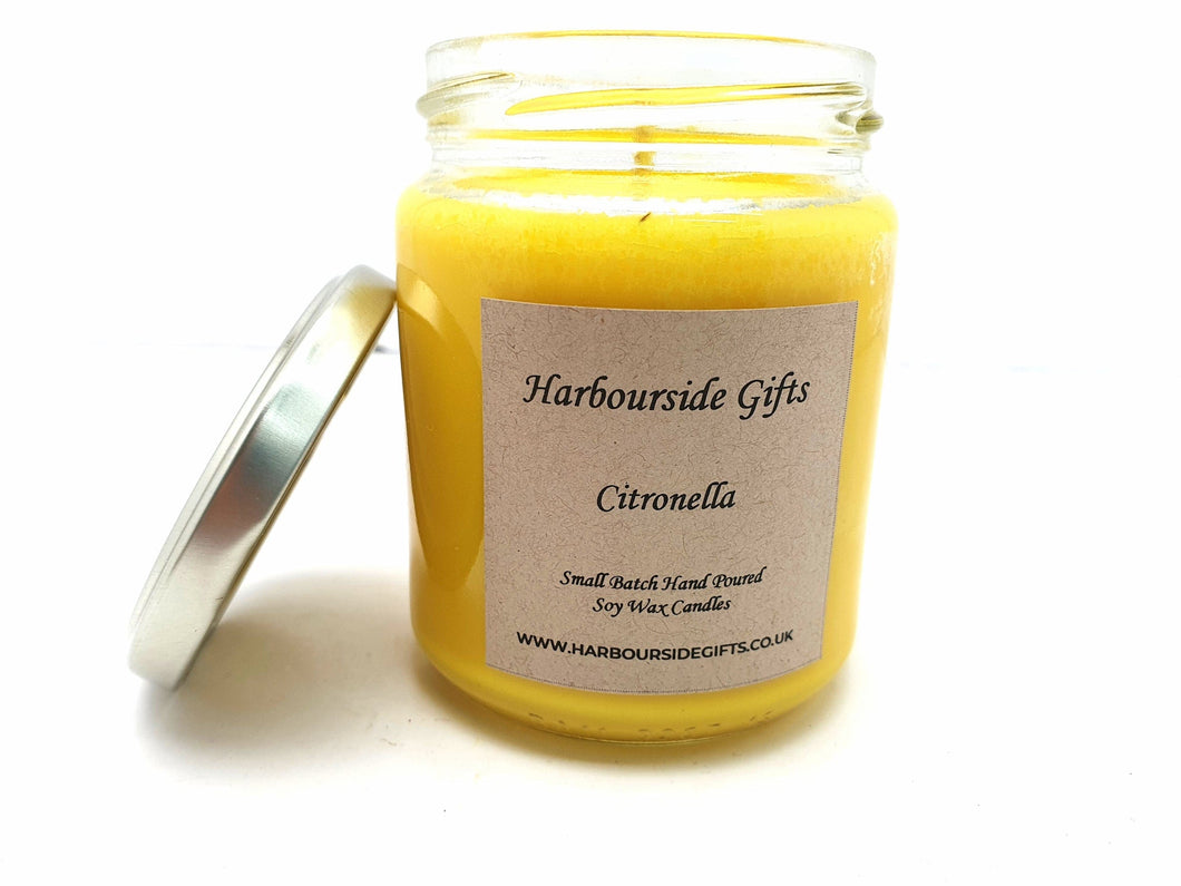 Citronella Essential Oil Hand Poured Soy Wax Candle 180g EUC180 Harbourside Gifts