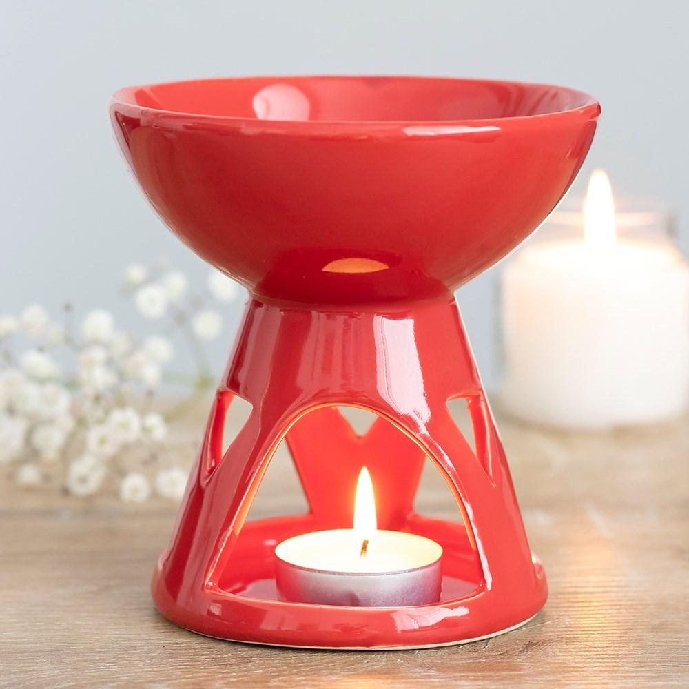Classic Red Deep Bowl Wax Melt and Oil Burner QB27538 Unbranded