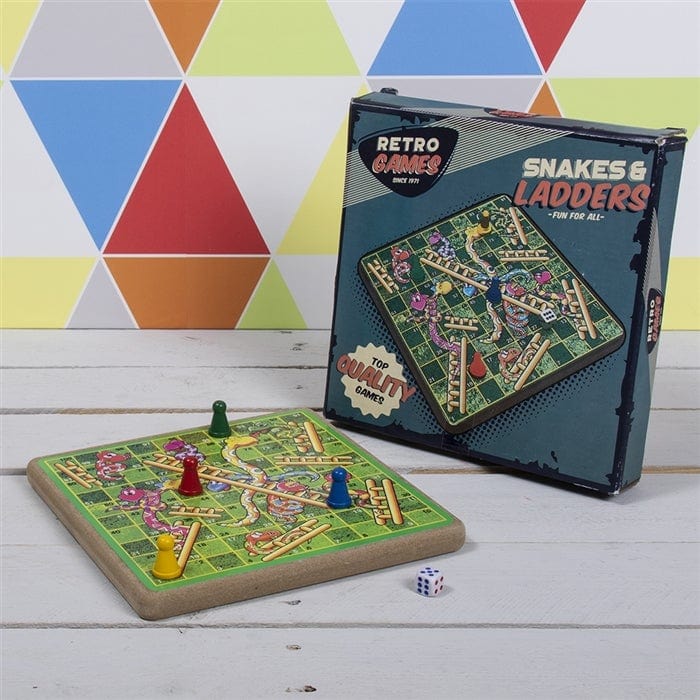Classic Wooden Snakes and Ladders set with Original Board and Pieces LP62003 Lesser & Pavey