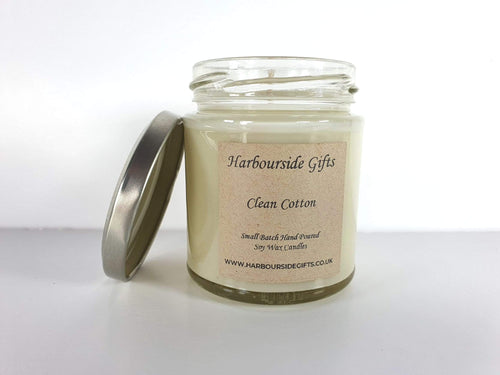 Clean Cotton Scent Hand Poured Soy Wax Candle CCAN160 Harbourside Gifts