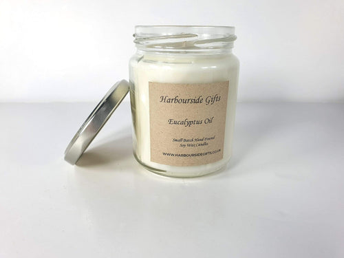 Eucalyptus Oil Scent Hand Poured Soy Wax Candle 200G EUCAN200 Harbourside Gifts