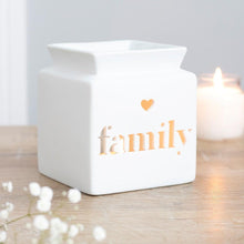 Load image into Gallery viewer, Family Cut Out Wax Melt Oil Burner White OB34130 Unbranded

