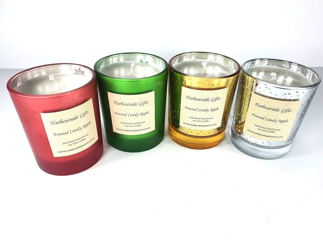 Frosted Candy Apple Scent Christmas Collection Soy Wax Candle 230g FCAXCAN1 Harbourside Gifts