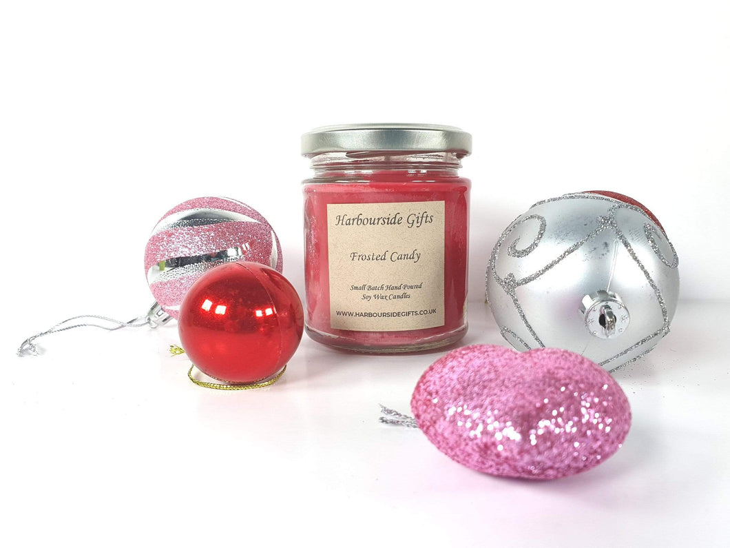 Frosted Candy Apple Scent Hand Poured Soy Wax Candle FCA160J Harbourside Gifts