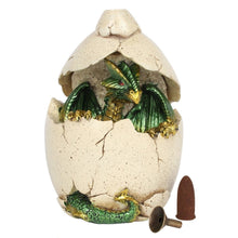 Load image into Gallery viewer, Green Dragon in Egg Backflow Incense Burner BF_22028 Unbranded
