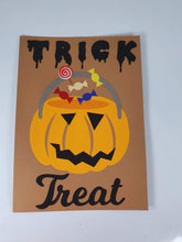 Load image into Gallery viewer, Halloween &#39;Trick or Treat&#39; Poster Decoration Hand Made from thick Poster Board HHP2 Harbourside Gifts
