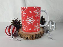 Load image into Gallery viewer, Hand Decorated 11oz Ceramic Tea Coffee Mug Snowflake Design Ideal gift- Boxed Snowflake Mug Harbourside Gifts
