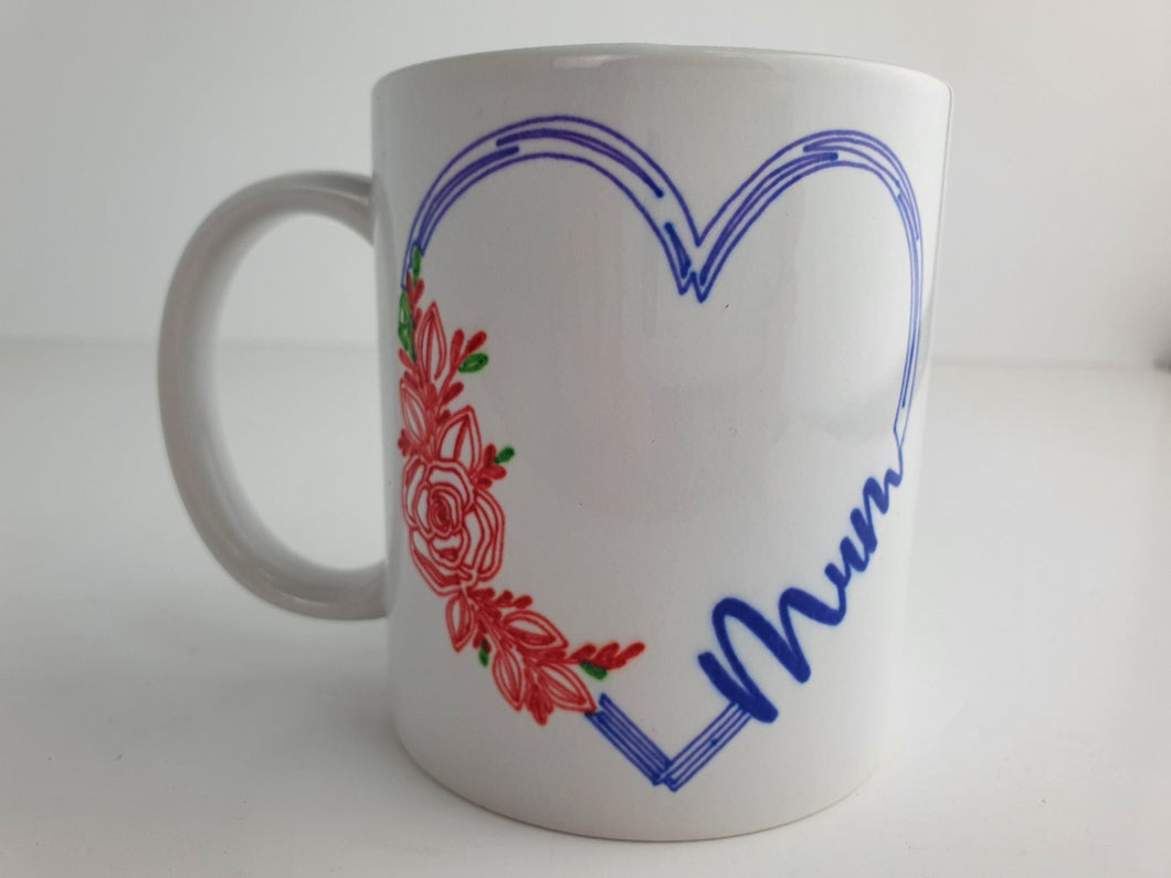 Hand Decorated 340ml Ceramic Tea Coffee Mum Mug Mother's Day Gift Idea Mum Mug Harbourside Gifts