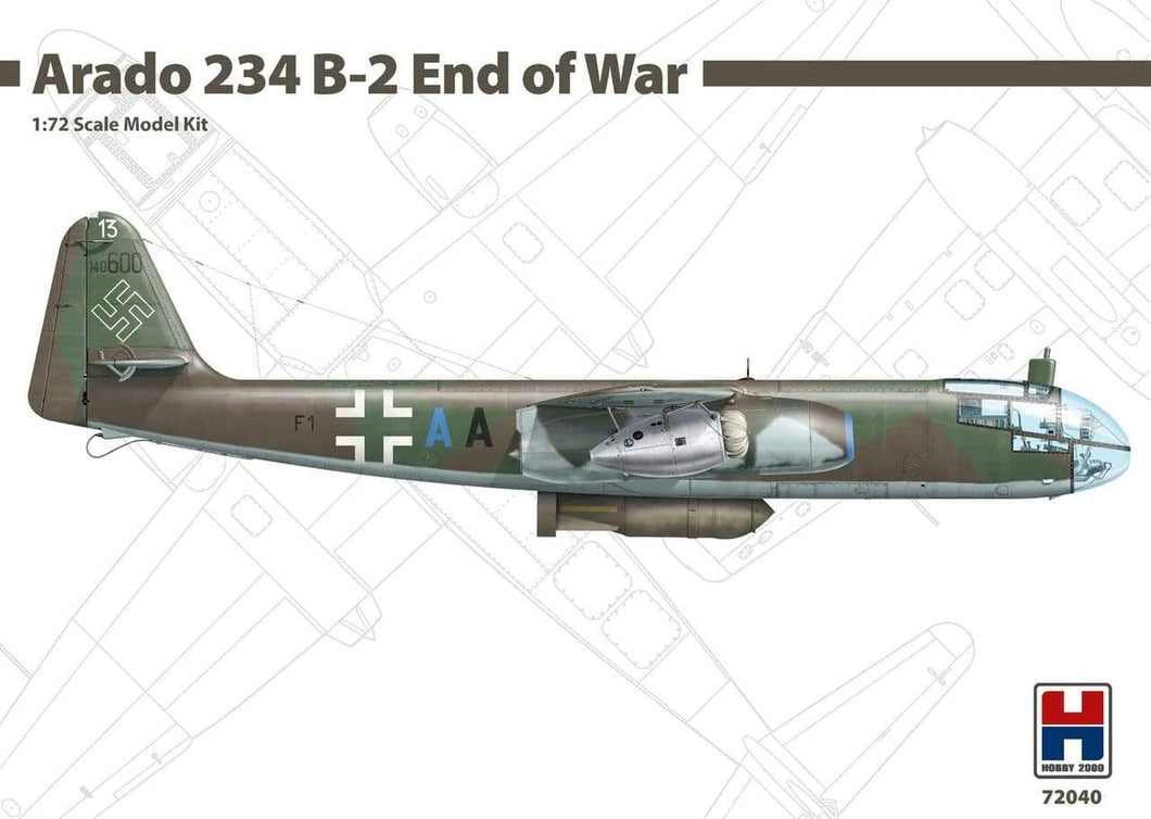 Hobby2000 72040 Arado 234 B-2 End of War Aircraft 1/72 Scale Model H2K72040 Hobby2000