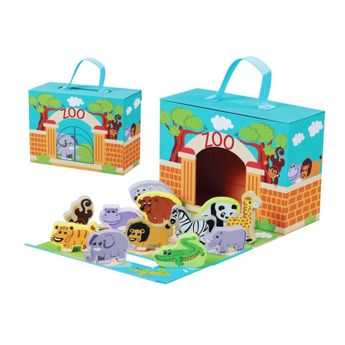 Jumini Foldaway Safari Set Wooden Toy AB2333 AB2333 Jumini