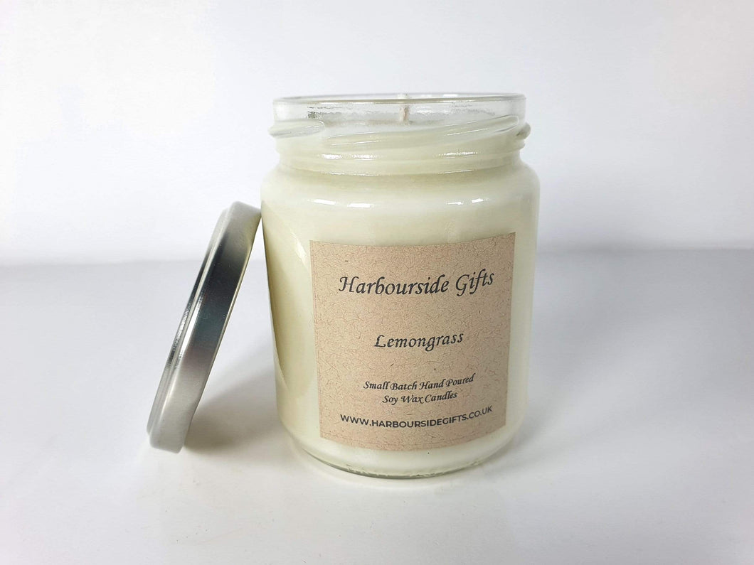 Lemongrass Scent Hand Poured Soy Wax Candle 200g LGCAN200 Harbourside Gifts