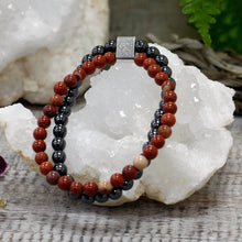Load image into Gallery viewer, Magnetic Gemstone Bracelet - Redstone MGBS-10 Ancient Wisdom

