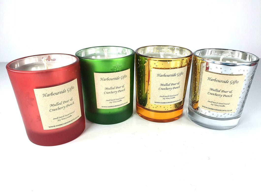 Mulled Pear & Cranberry Punch Christmas Collection Soy Wax Candle Harbourside Gifts