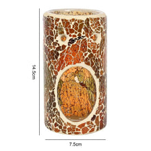 Load image into Gallery viewer, Pillar Brown Crackle Wax Melt and Oil Burner OB_32131 Unbranded
