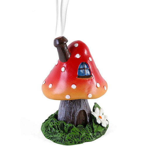 Red Smoking Toadstool Incense Cone Holder CH_40623 Unbranded