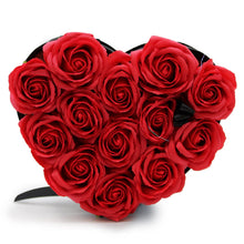 Load image into Gallery viewer, Soap Flower Gift Bouquet - 13 Red Roses - Heart Shape Gift Box GSFB-02 Harbourside Gifts
