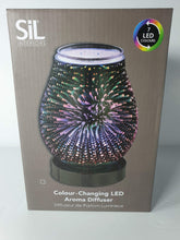 Load image into Gallery viewer, Starburst Electric LED Oil Burner 7 LED Colours  Teardrop Shape EL0666 Unbranded
