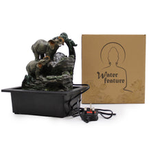 Load image into Gallery viewer, Tabletop Water Feature - Elephant Family with Light WATERF07 Harbourside Gifts
