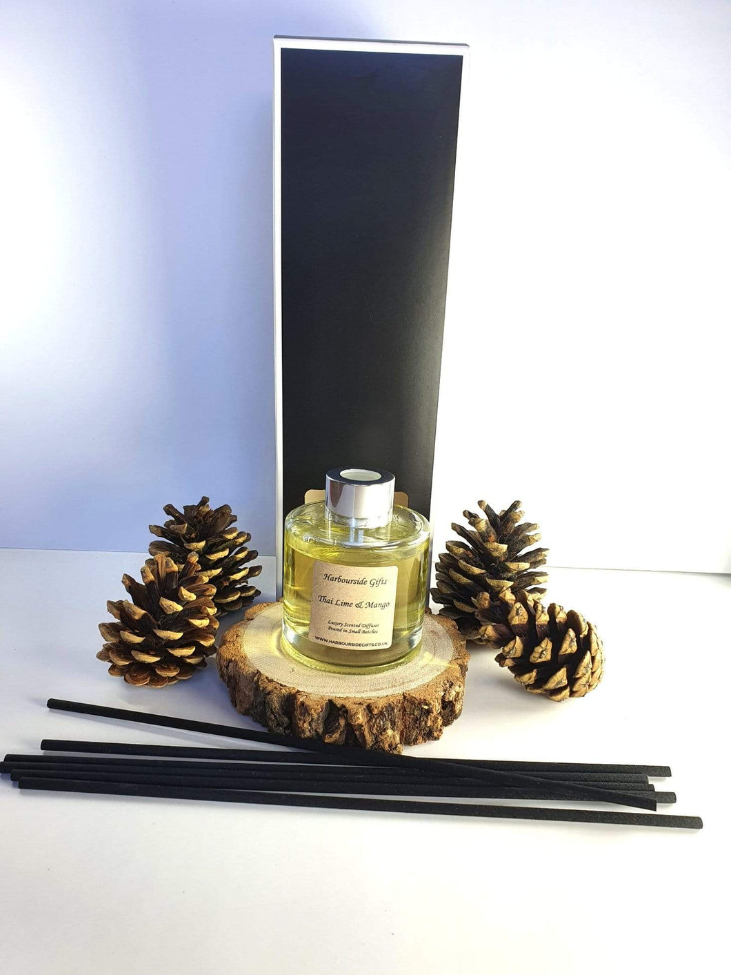 Thai Lime & Mango Reed Diffuser 100ml with 6 High Quality Reeds in a Gift Box Harbourside Gifts