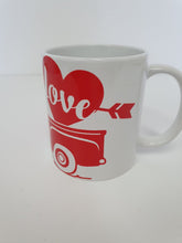 Load image into Gallery viewer, Valentines Hand Decorated 340ml Ceramic Tea Coffee Mug Gift Idea Love Truck Harbourside Gifts
