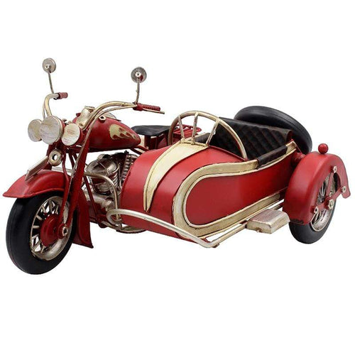 Vintage Red Motorbike and Side Cart LP45705 Harbourside Gifts