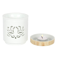 Load image into Gallery viewer, White Lotus Cut Out Oil Burner OB_34930 Unbranded
