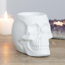 Load image into Gallery viewer, White Skull Wax Melt and Oil Burner OB_46230 Unbranded
