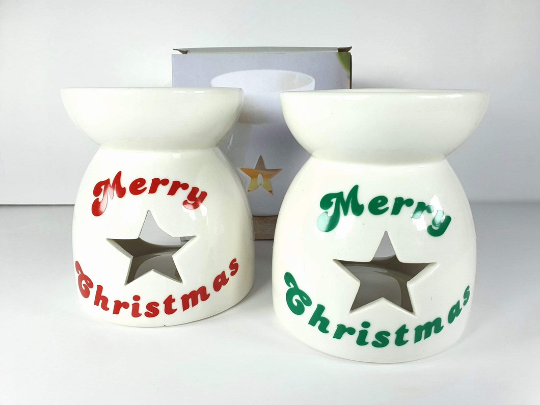 White Star Cut Out Oil Burner with Merry Christmas GA25331 Unbranded