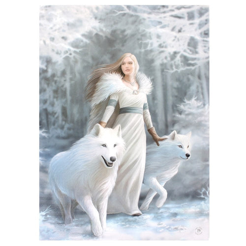 Winter Guardian Canvas Plaque by Anne Stokes 19x25cm WP_55614 Harbourside Gifts
