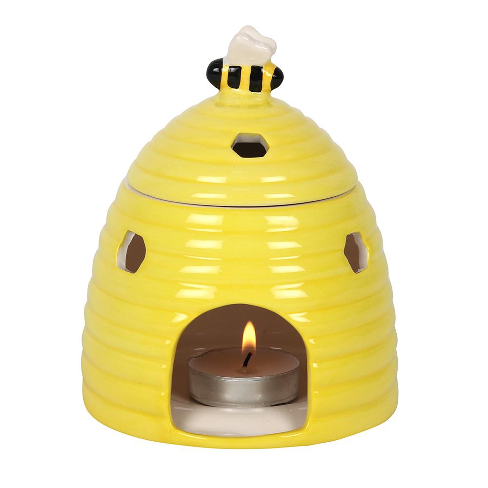 Yellow Beehive Wax Melter and Oil Burner 14cm DP_09331 Harbourside Gifts